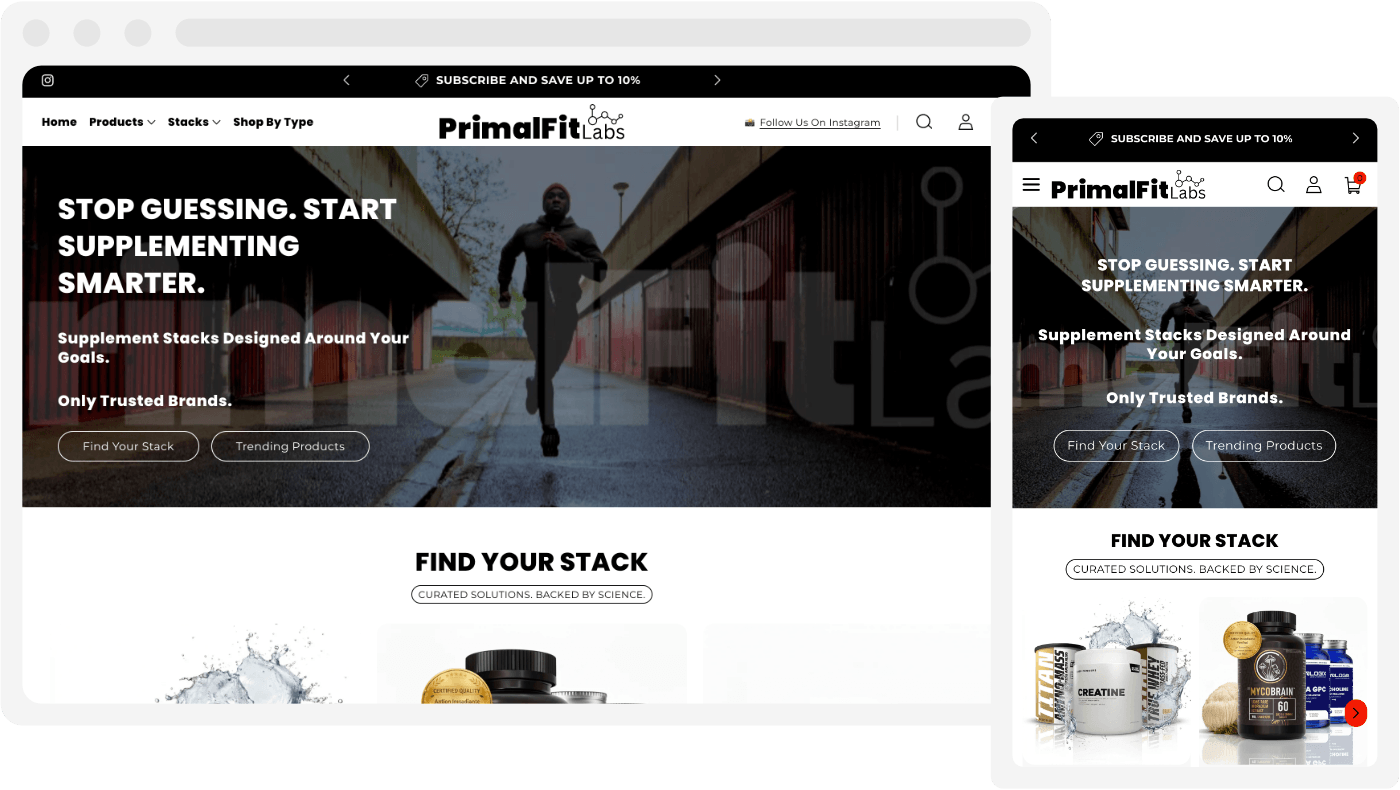 The Web Elite Website Portfolio | PrimalFit Labs
