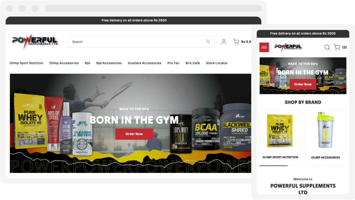 The Web Elite Website Portfolio | Powerful Supplements